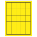 1.5" x 2" Fluorescent Yellow Rectangular Sheet Labels