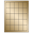 1.5" x 2" Gold Foil Rectangular Sheet Labels