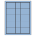 1.5" x 2" Pastel Blue Rectangular Sheet Labels