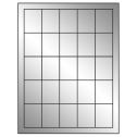 1.5" x 2" Silver Foil Rectangular Sheet Labels