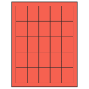 1.5" x 2" Red Rectangular Sheet Labels