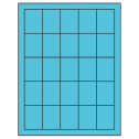 1.5" x 2" Turquoise Rectangular Sheet Labels
