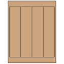 2" x 9" Brown Kraft Rectangular Sheet Labels