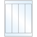 2" x 9" Crystal Clear Rectangular Sheet Labels