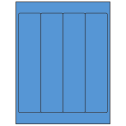 2" x 9" Fluorescent Blue Rectangular Sheet Labels