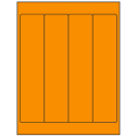 2" x 9" Fluorescent Orange Rectangular Sheet Labels