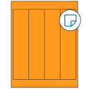 2" x 9" Fluorescent Orange Rectangular Sheet Labels - Removable Adhesive