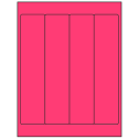 2" x 9" Fluorescent Pink Rectangular Sheet Labels