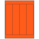 2" x 9" Fluorescent Red Rectangular Sheet Labels