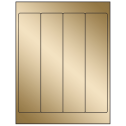2" x 9" Gold Foil Rectangular Sheet Labels