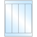 2" x 9" White Premium High Gloss Rectangular Sheet Labels