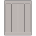 2" x 9" Gray Rectangular Sheet Labels