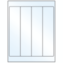 2" x 9" White Mid Gloss Rectangular Sheet Labels