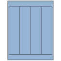 2" x 9" Pastel Blue Rectangular Sheet Labels