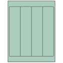 2" x 9" Pastel Green Rectangular Sheet Labels