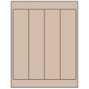 2" x 9" Pastel Tan Rectangular Sheet Labels