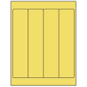 2" x 9" Pastel Yellow Rectangular Sheet Labels