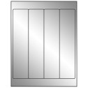 2" x 9" Silver Foil Rectangular Sheet Labels