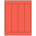 2" x 9" Red Rectangular Sheet Labels