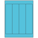2" x 9" Turquoise Rectangular Sheet Labels