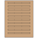 6.64" x 0.42" Brown Kraft Rectangular Sheet Labels