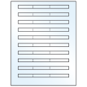 6.64" x 0.42" Crystal Clear Rectangular Sheet Labels