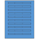 6.64" x 0.42" Fluorescent Blue Rectangular Sheet Labels