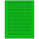 6.64" x 0.42" Fluorescent Green Rectangular Sheet Labels