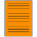 6.64" x 0.42" Fluorescent Orange Rectangular Sheet Labels