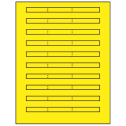 6.64" x 0.42" Fluorescent Yellow Rectangular Sheet Labels