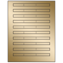 6.64" x 0.42" Gold Foil Rectangular Sheet Labels