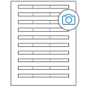 6.64" x 0.42" Photo Gloss Rectangular Sheet Labels