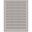 6.64" x 0.42" Gray Rectangular Sheet Labels