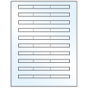 6.64" x 0.42" White Mid Gloss Rectangular Sheet Labels