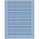 6.64" x 0.42" Pastel Blue Rectangular Sheet Labels