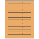 6.64" x 0.42" Pastel Orange Rectangular Sheet Labels