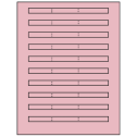 6.64" x 0.42" Pastel Pink Rectangular Sheet Labels