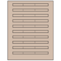 6.64" x 0.42" Pastel Tan Rectangular Sheet Labels