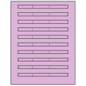 6.64" x 0.42" Pastel Purple Rectangular Sheet Labels