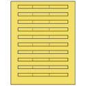 6.64" x 0.42" Pastel Yellow Rectangular Sheet Labels