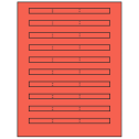6.64" x 0.42" Red Rectangular Sheet Labels