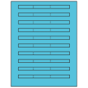 6.64" x 0.42" Turquoise Rectangular Sheet Labels