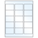 2.5625" x 1.8125" Crystal Clear Rectangular Sheet Labels