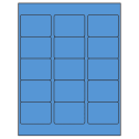 2.5625" x 1.8125" Fluorescent Blue Rectangular Sheet Labels