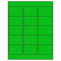 2.5625" x 1.8125" Fluorescent Green Rectangular Sheet Labels