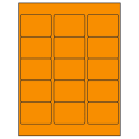 2.5625" x 1.8125" Fluorescent Orange Rectangular Sheet Labels