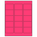 2.5625" x 1.8125" Fluorescent Pink Rectangular Sheet Labels