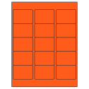 2.5625" x 1.8125" Fluorescent Red Rectangular Sheet Labels