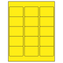 2.5625" x 1.8125" Fluorescent Yellow Rectangular Sheet Labels