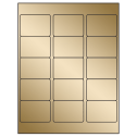 2.5625" x 1.8125" Gold Foil Rectangular Sheet Labels